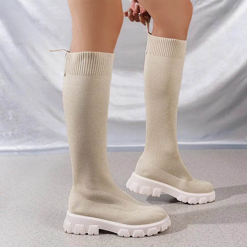 Eleganckie Zimowe Buty do Kolan dla Kobiet – Ciepłe i Stylowe