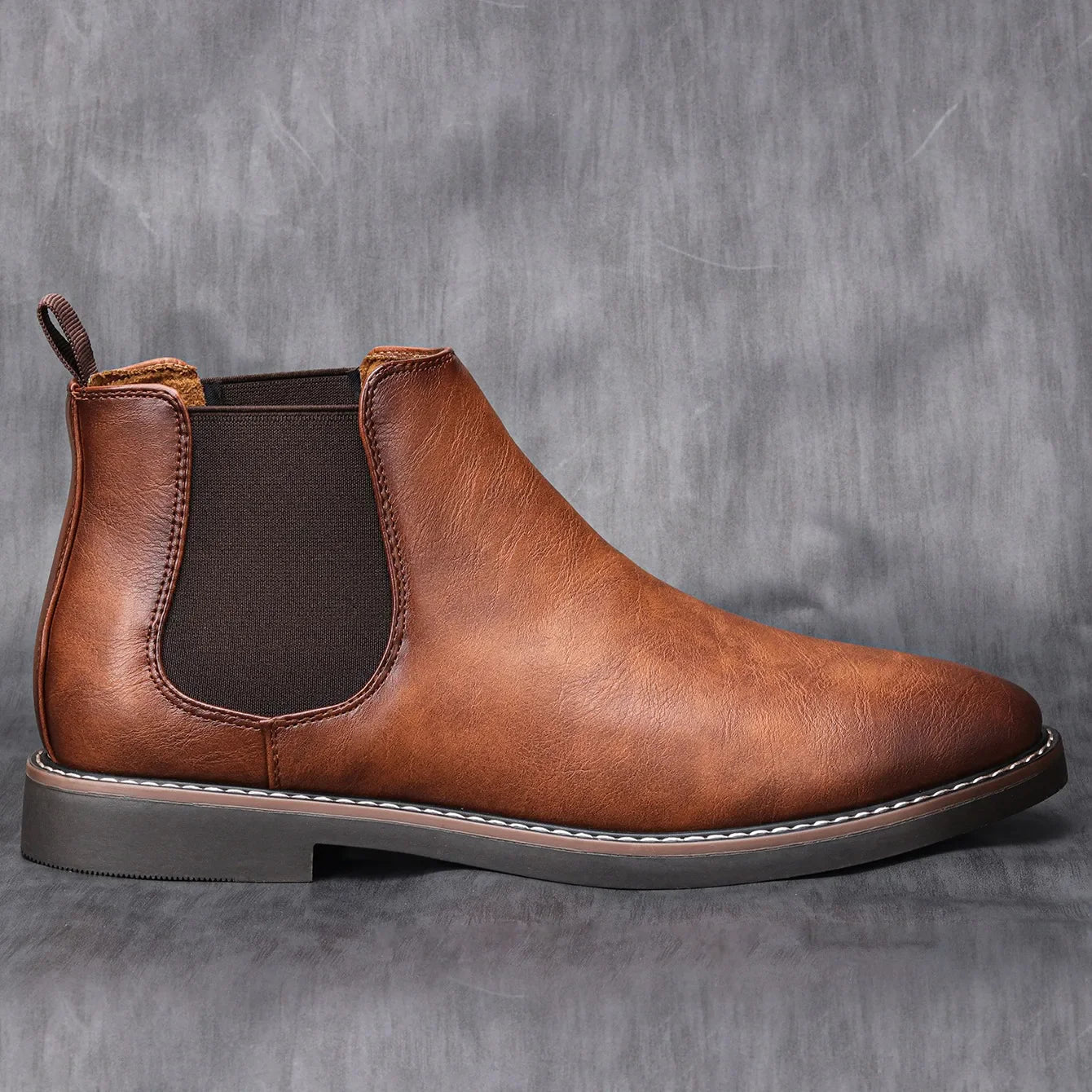 Eleganckie męskie skórzane botki typu Chelsea 6