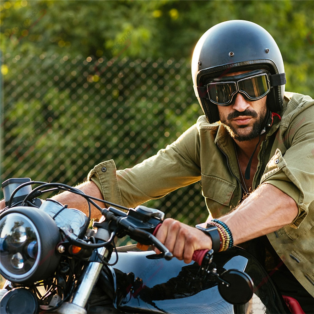 Gogle Motocyklowe – Ochrona UV i Komfort – Idealne do Jazdy na Motocyklu i Rowerze