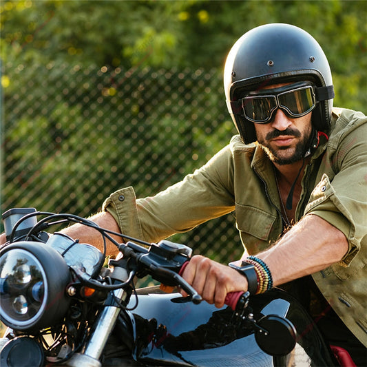 Gogle Motocyklowe – Ochrona UV i Komfort – Idealne do Jazdy na Motocyklu i Rowerze