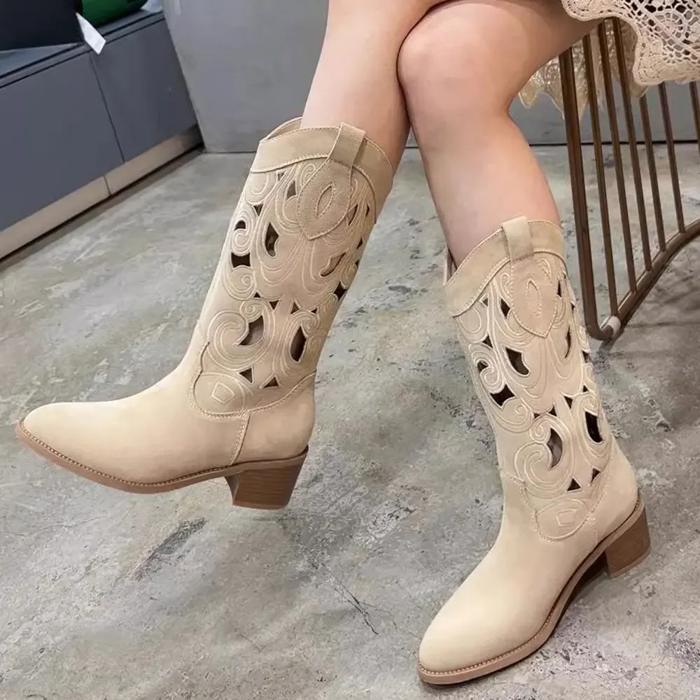 Haftowane Buty Kowbojskie dla Kobiet – Elegancki Styl i Komfort