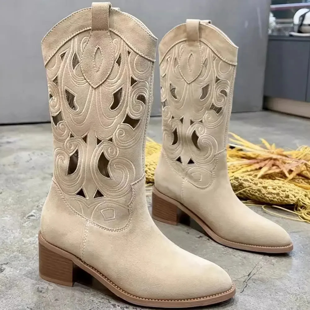 Haftowane Buty Kowbojskie dla Kobiet – Elegancki Styl i Komfort