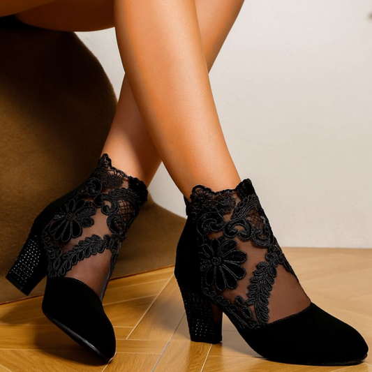 Haftowane Buty na Wysokim Obcasie dla Kobiet – Elegancki i Stylowy Wygląd