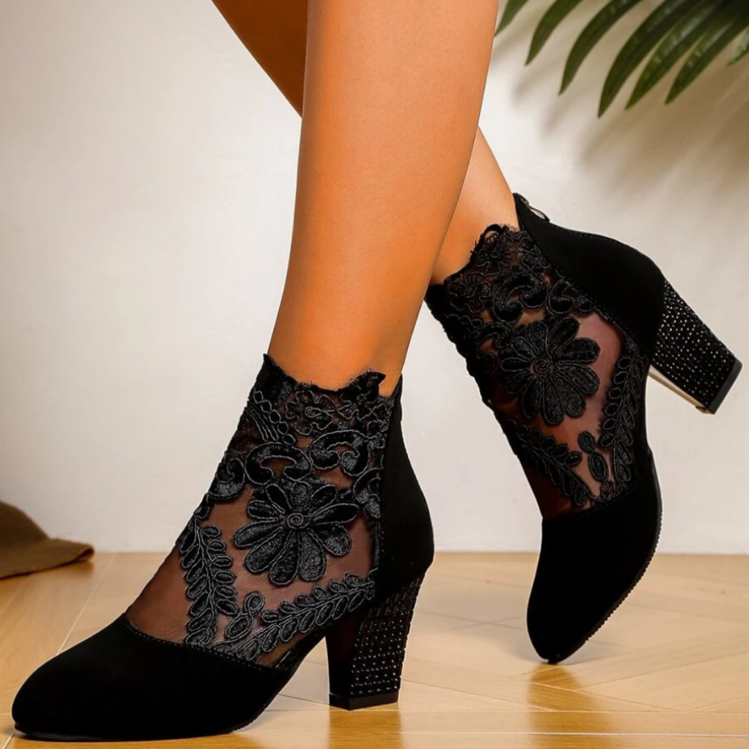 Haftowane Buty na Wysokim Obcasie dla Kobiet – Elegancki i Stylowy Wygląd