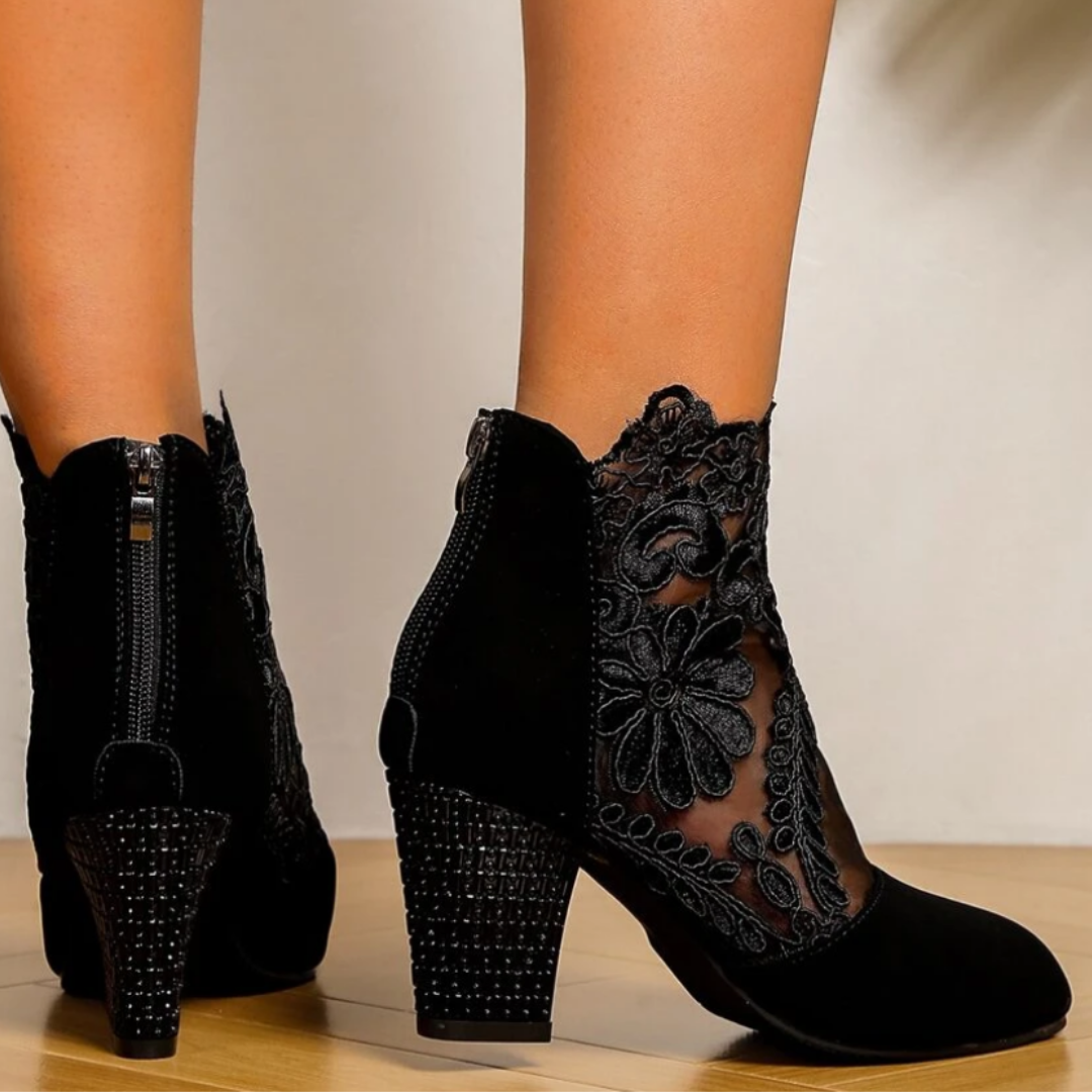 Haftowane Buty na Wysokim Obcasie dla Kobiet – Elegancki i Stylowy Wygląd