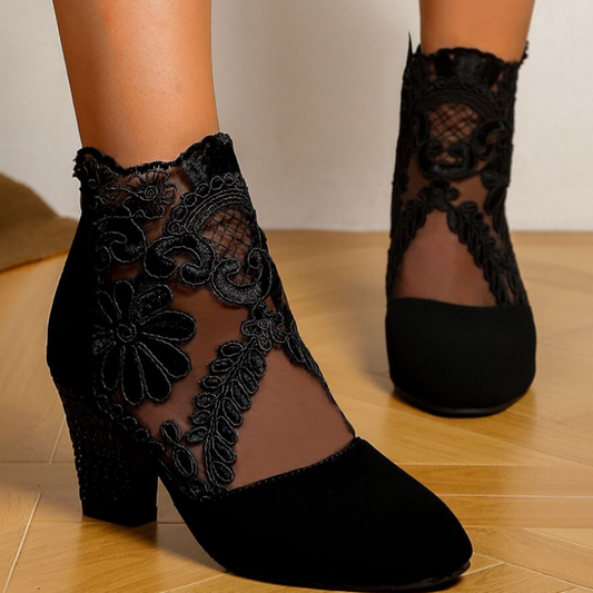 Haftowane Buty na Wysokim Obcasie dla Kobiet – Elegancki i Stylowy Wygląd
