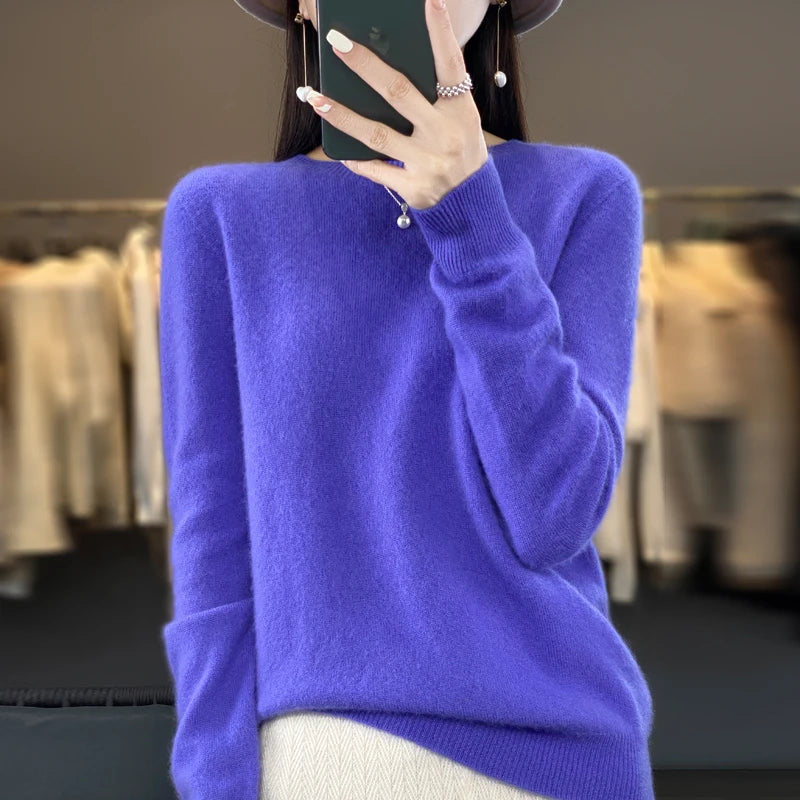 Klasyczny kaszmirowy sweter dla kobiet – Miękki i elegancki