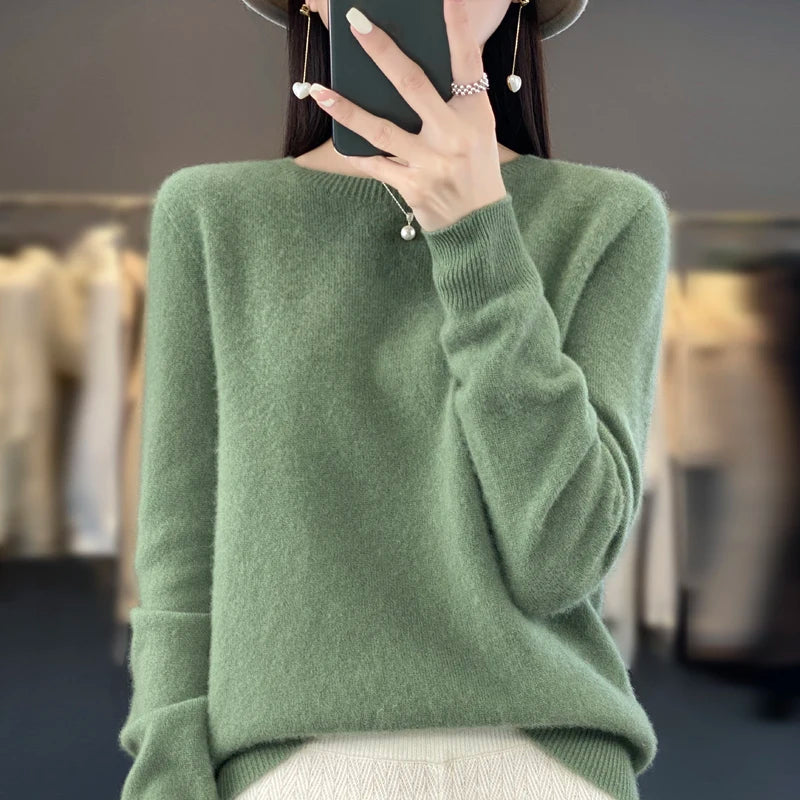 Klasyczny kaszmirowy sweter dla kobiet – Miękki i elegancki