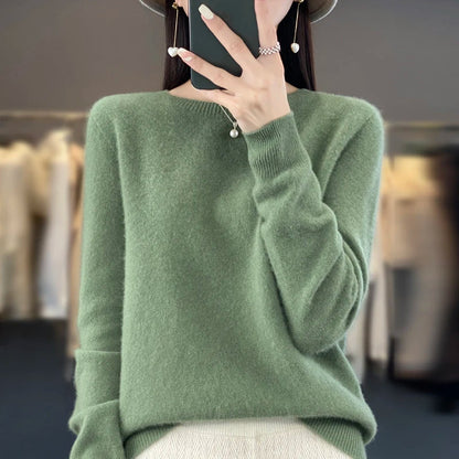 Klasyczny kaszmirowy sweter dla kobiet – Miękki i elegancki