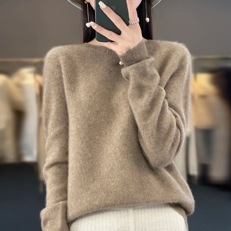 Klasyczny kaszmirowy sweter dla kobiet – Miękki i elegancki