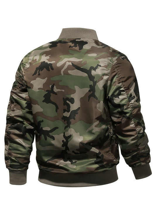 Kurtka bomberka w stylu militarnym dla mężczyzn – Funkcjonalność i styl