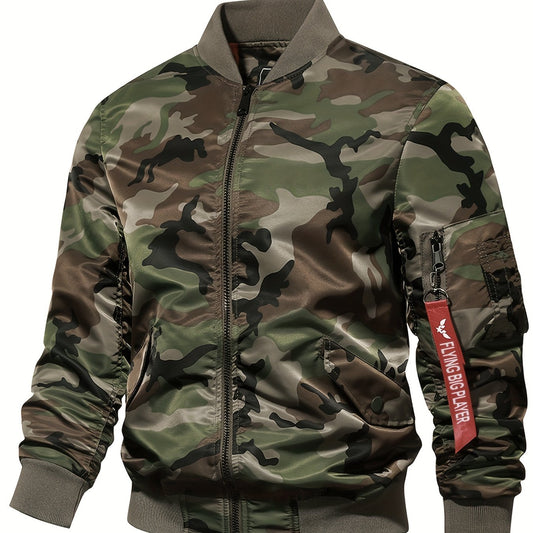 Kurtka bomberka w stylu militarnym dla mężczyzn – Funkcjonalność i styl