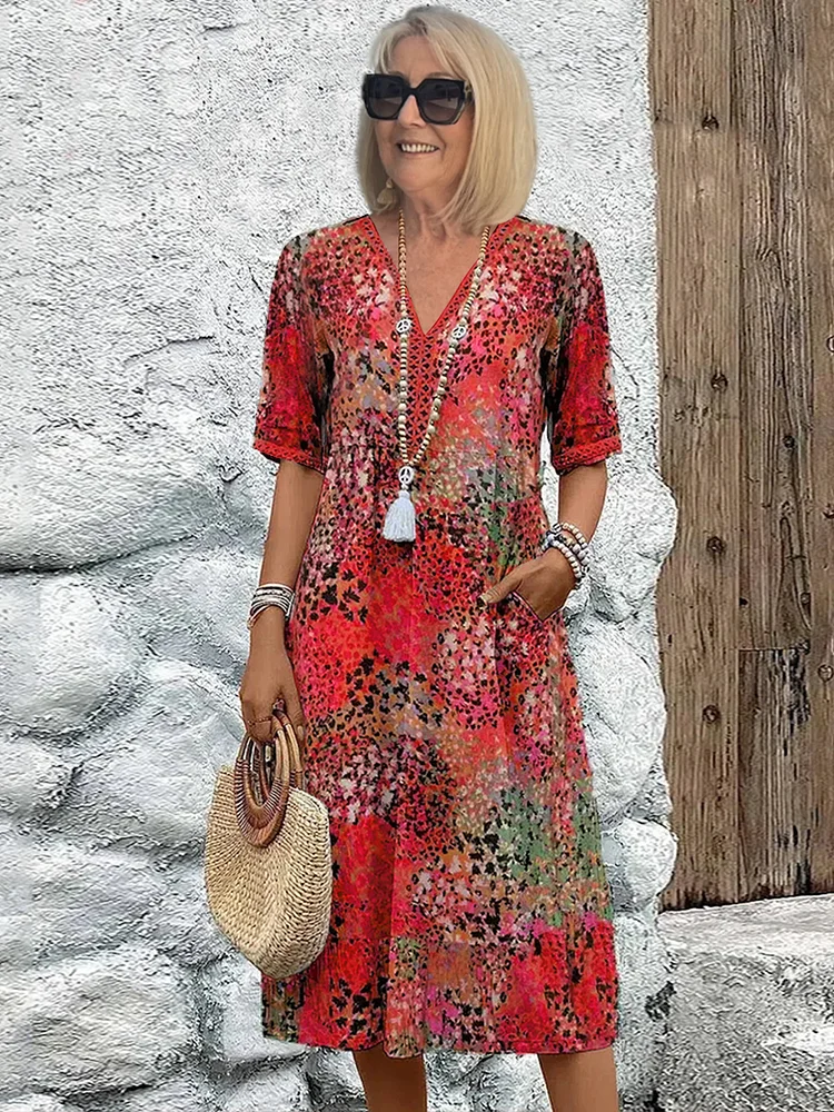 Kwiatowa Sukienka na Lato dla Kobiet – Lekka i Elegancka