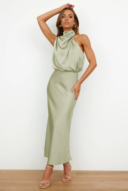 Lena - Elegancka Wieczorowa Sukienka Satynowa