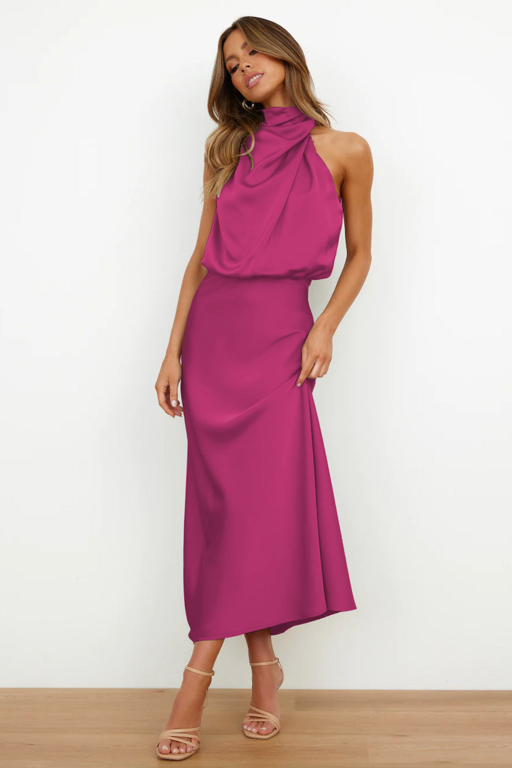 Lena - Elegancka Wieczorowa Sukienka Satynowa