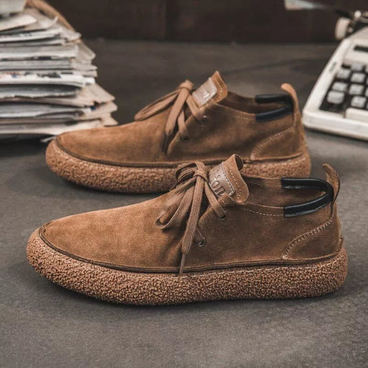 Nubukowe buty męskie z miękką podeszwą – Elegancja i komfort na co dzień