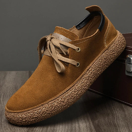 Nubukowe buty męskie z miękką podeszwą – Elegancja i komfort na co dzień