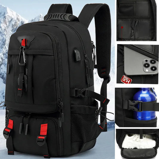 Plecak Męski – Wbudowany USB &amp; Duża Pojemność (50-80L) 1