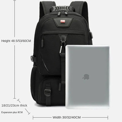 Plecak Męski – Wbudowany USB &amp; Duża Pojemność (50-80L) 3