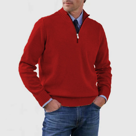 Pullover z półzamkiem dla mężczyzn – Stylowy i komfortowy