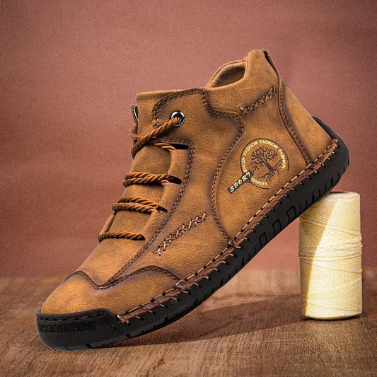 Ręcznie szyte skórzane buty męskie – wygodne i stylowe