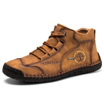 Ręcznie szyte skórzane buty męskie – wygodne i stylowe