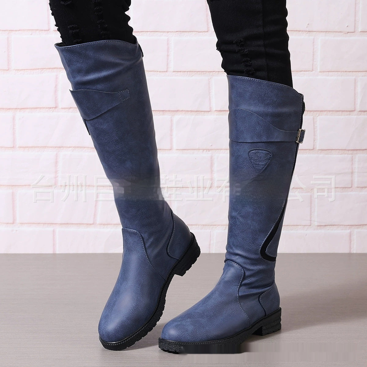 Skórzane wysokie buty jeździeckie dla kobiet – Eleganckie i wygodne