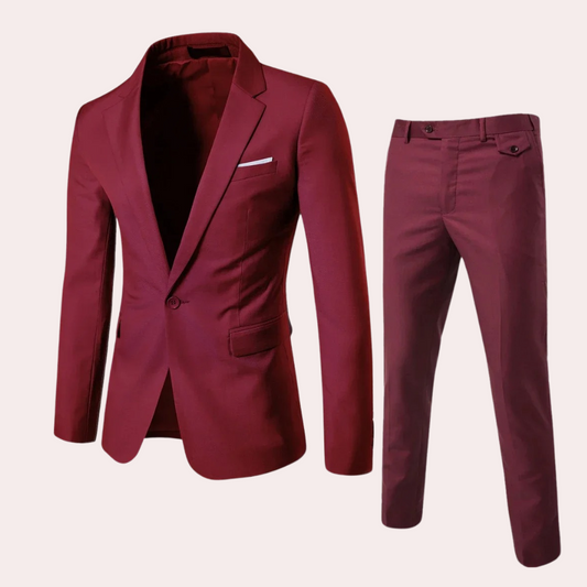 Slim Fit Garnitur Męski z Marynarką i Spodniami – Elegancki i Wygodny