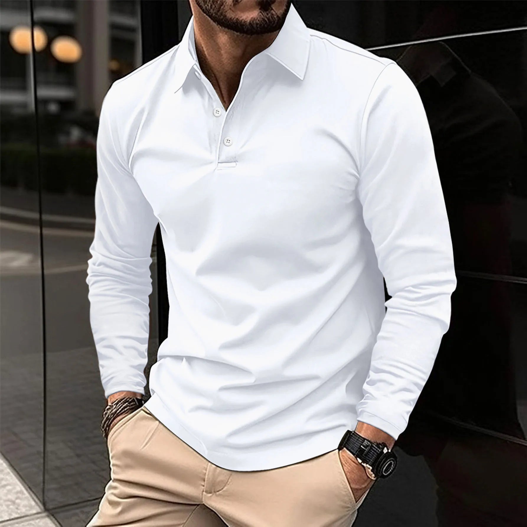Slim Fit Koszulka Polo Męska – Elegancka i Oddychająca