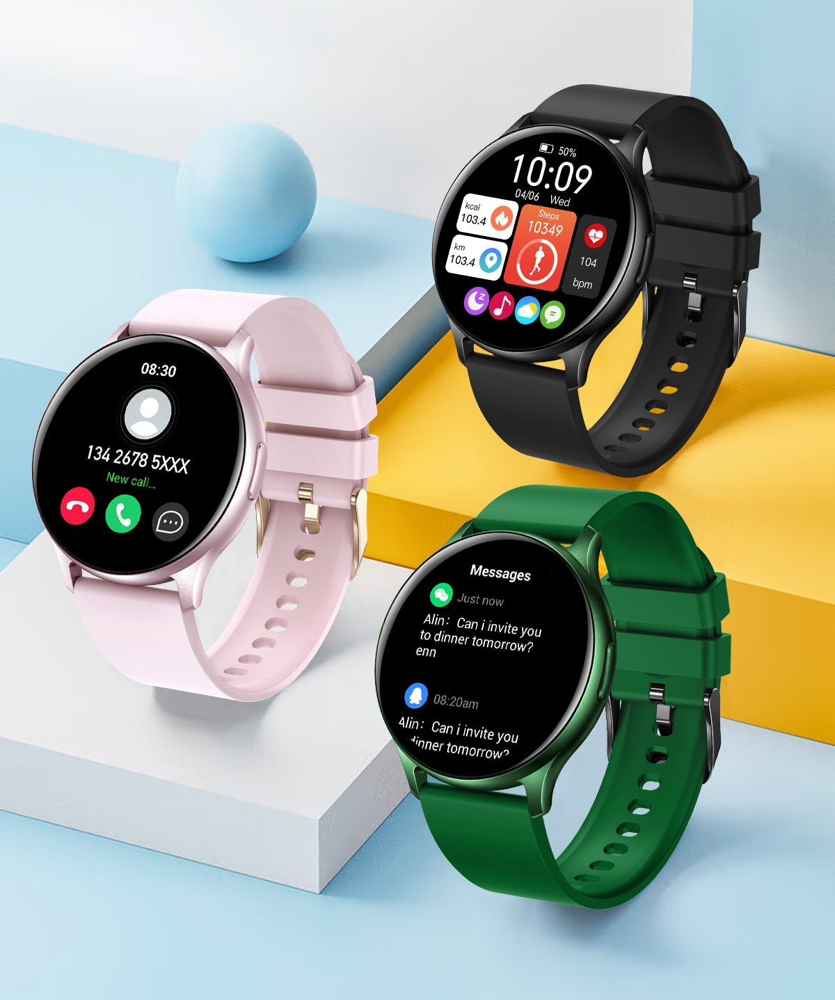 Smartwatch – Dotykowy Wyświetlacz 1,32 cala &amp; Monitorowanie Zdrowia