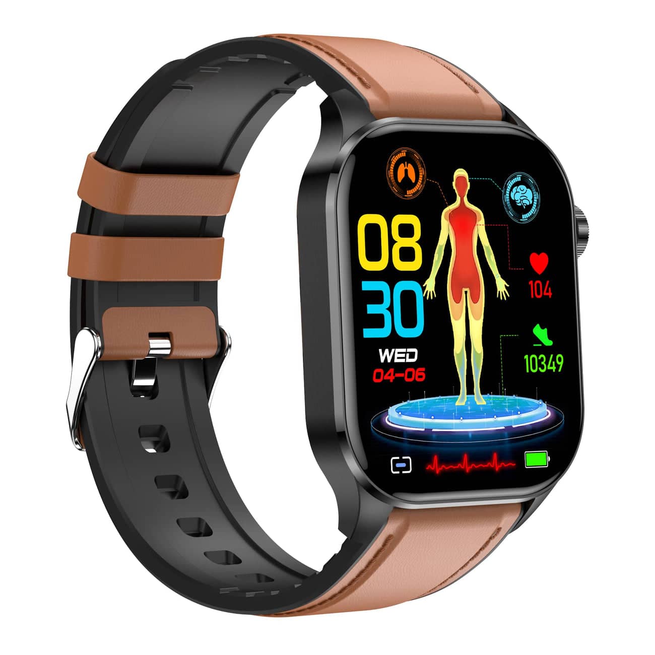 Smartwatch – EKG, Monitor Cukru i Ciśnienia Krwi &amp; Inteligentne Zarządzanie Zdrowiem