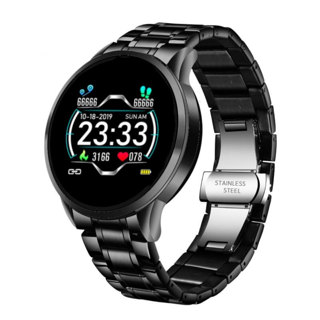 Smartwatch – Klasyczny Design &amp; Monitorowanie Zdrowia