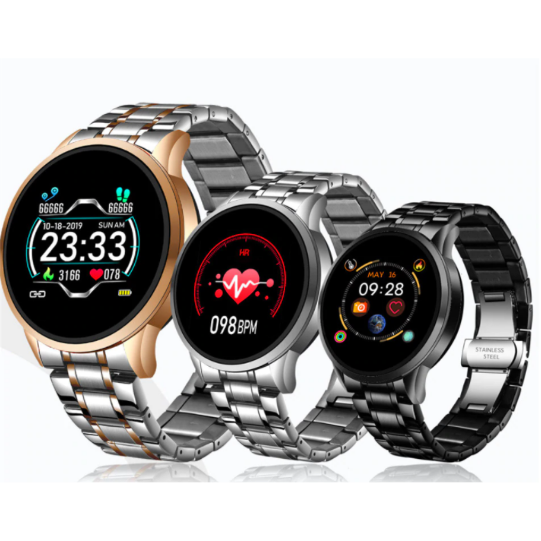 Smartwatch – Klasyczny Design &amp; Monitorowanie Zdrowia