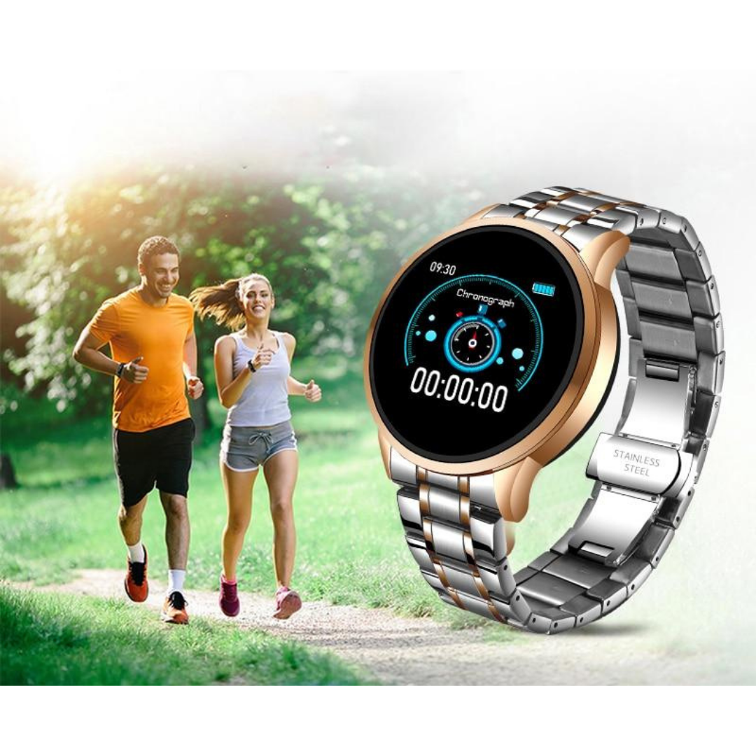 Smartwatch – Klasyczny Design &amp; Monitorowanie Zdrowia