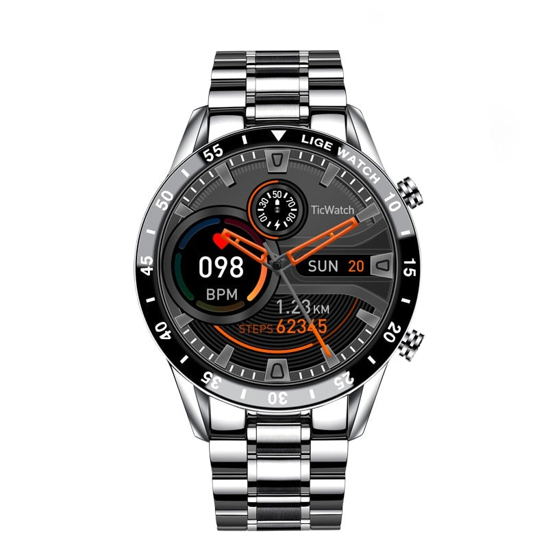 Smartwatch – Okrągły Ekran Dotykowy &amp; Monitorowanie Zdrowia