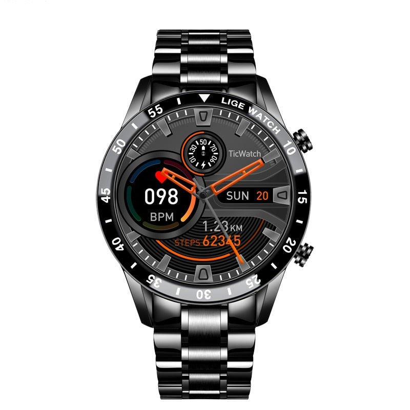 Smartwatch – Okrągły Ekran Dotykowy &amp; Monitorowanie Zdrowia