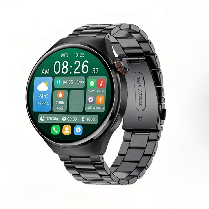 Smartwatch – Okrąły Ekran Dotykowy &amp; Monitorowanie Zdrowia