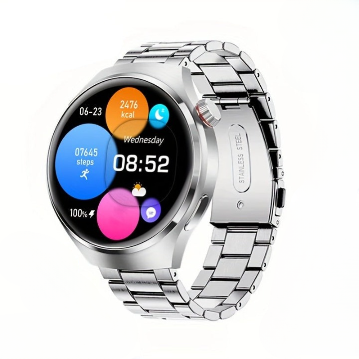 Smartwatch – Okrąły Ekran Dotykowy &amp; Monitorowanie Zdrowia