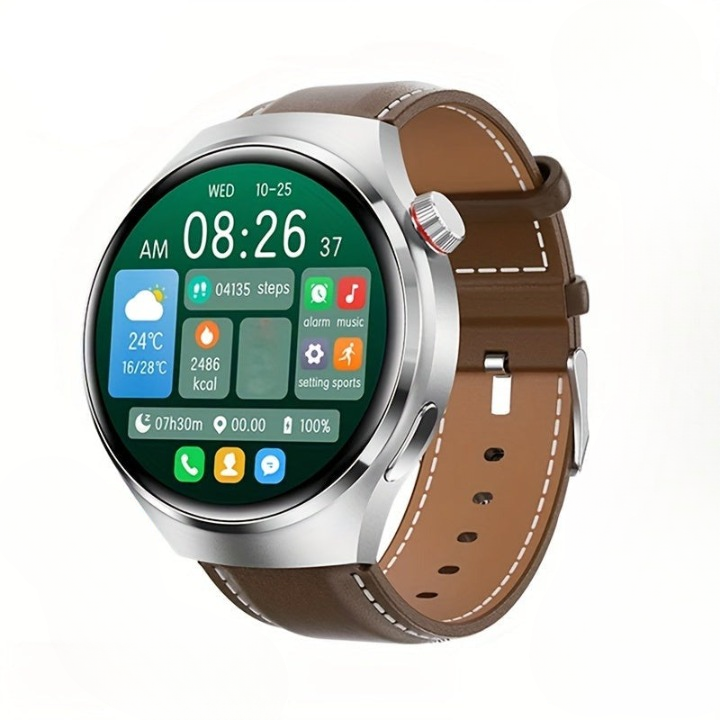 Smartwatch – Okrąły Ekran Dotykowy &amp; Monitorowanie Zdrowia