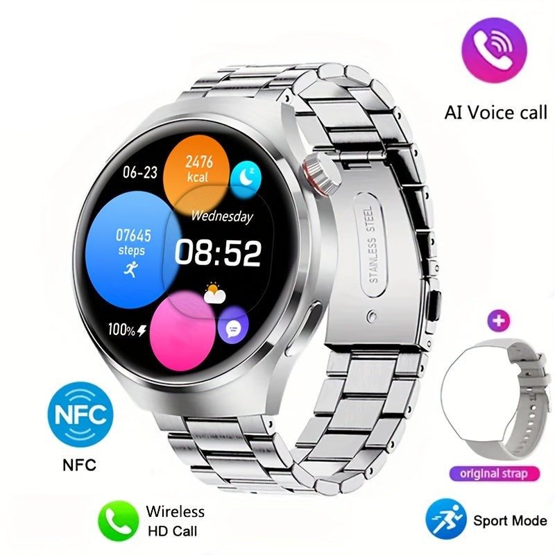 Smartwatch – Okrąły Ekran Dotykowy &amp; Monitorowanie Zdrowia