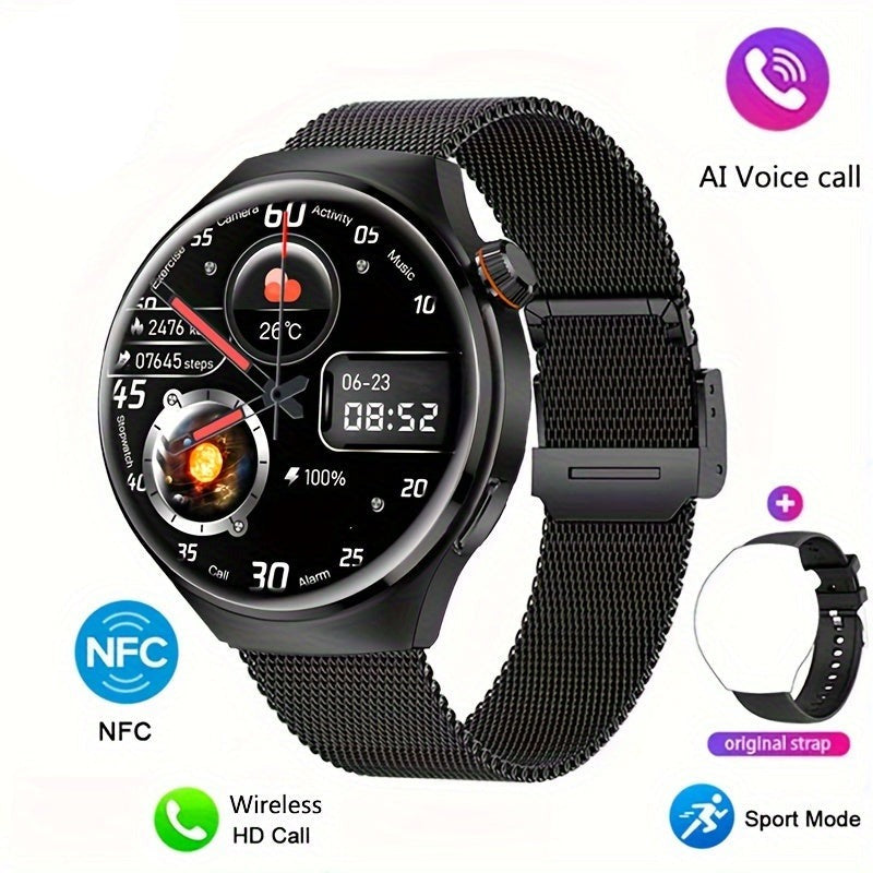 Smartwatch – Okrąły Ekran Dotykowy &amp; Monitorowanie Zdrowia