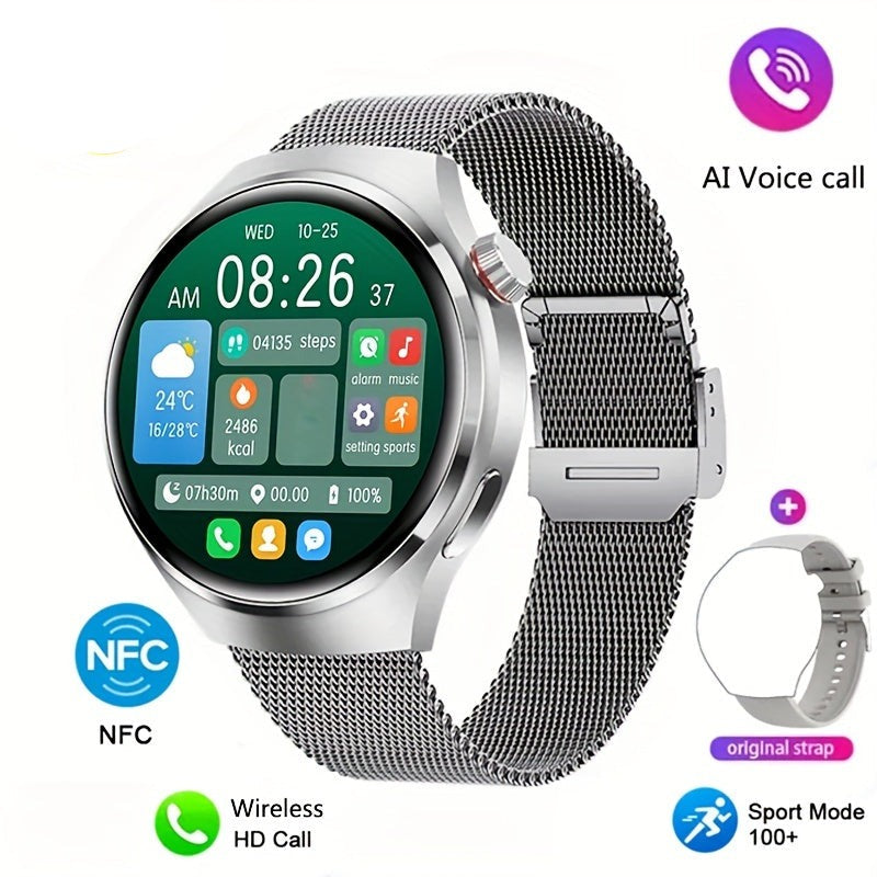 Smartwatch – Okrąły Ekran Dotykowy &amp; Monitorowanie Zdrowia