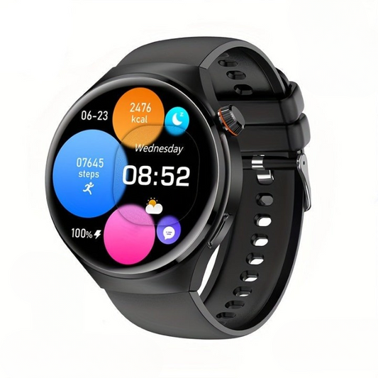 Smartwatch – Okrąły Ekran Dotykowy &amp; Monitorowanie Zdrowia
