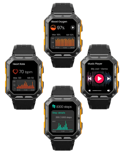 Smartwatch – Wodoodporny Design &amp; Funkcje Zdrowotne