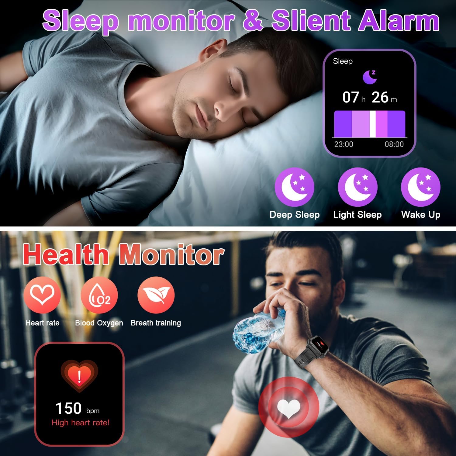 Smartwatch – Wodoodporny Design &amp; Monitorowanie Zdrowia