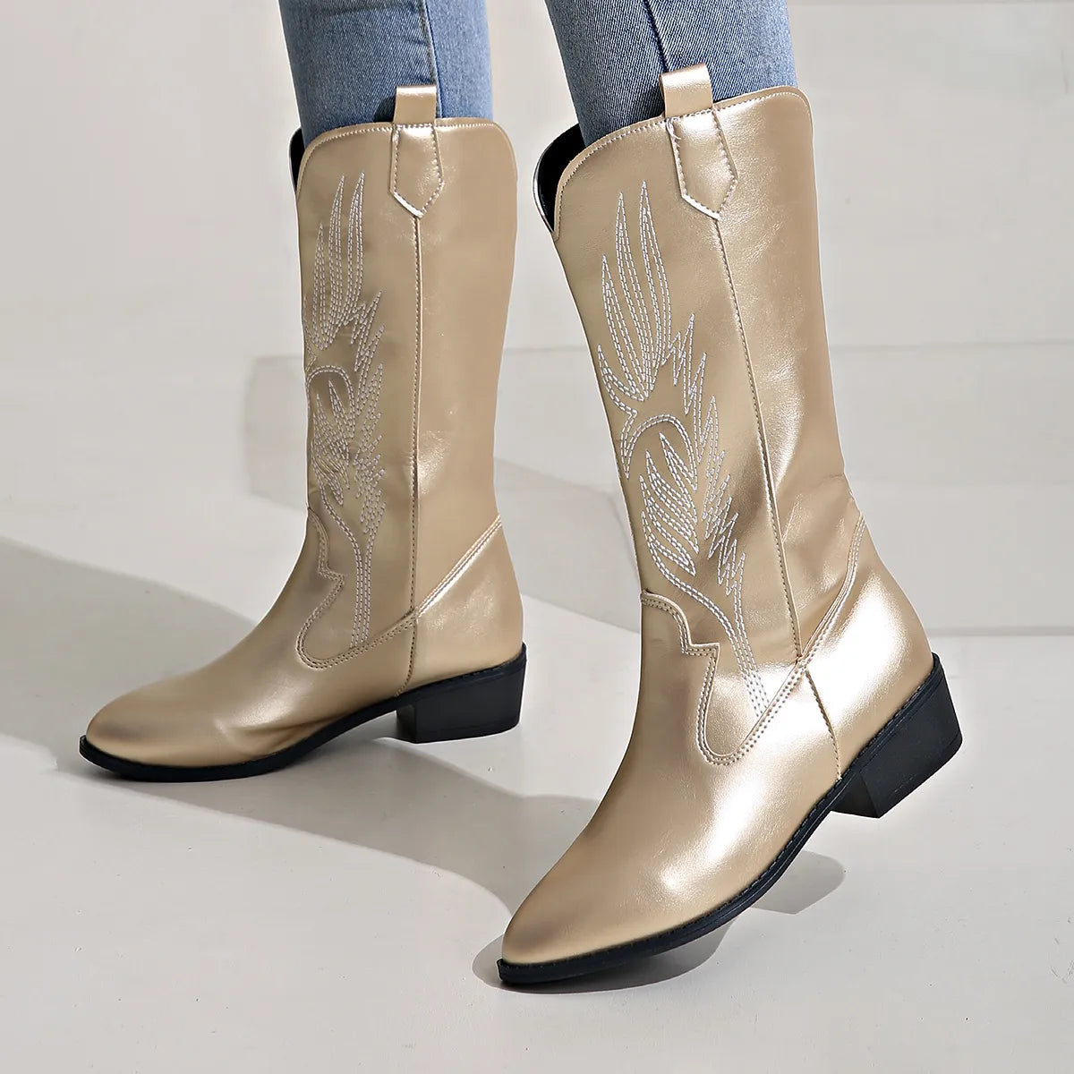 Stylowe Buty Kowbojskie Męskie z Miękką Podszewką – Komfortowe i Eleganckie