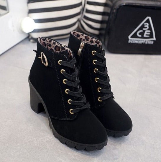 Stylowe Koronkowe Buty Kostki dla Kobiet – Wygodne i Eleganckie