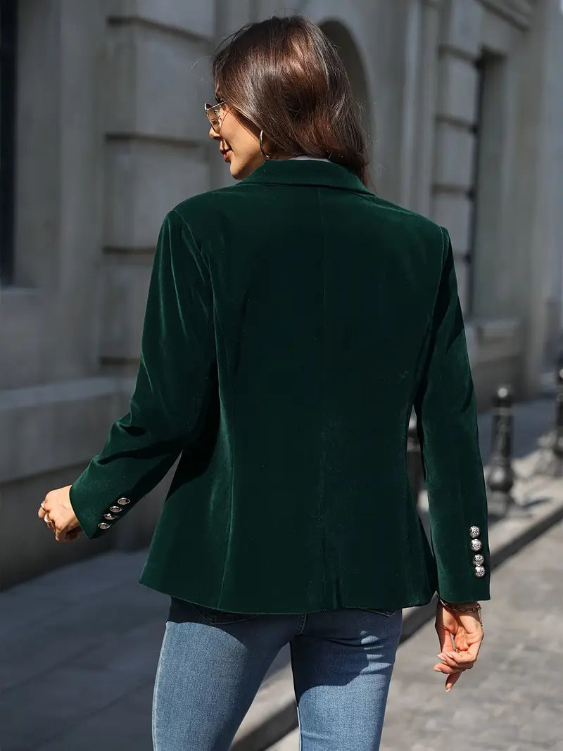 Taliowana Aksamitna Marynarka Damska – Elegancki Styl Vintage