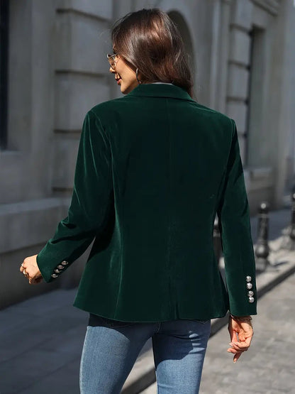 Taliowana Aksamitna Marynarka Damska – Elegancki Styl Vintage