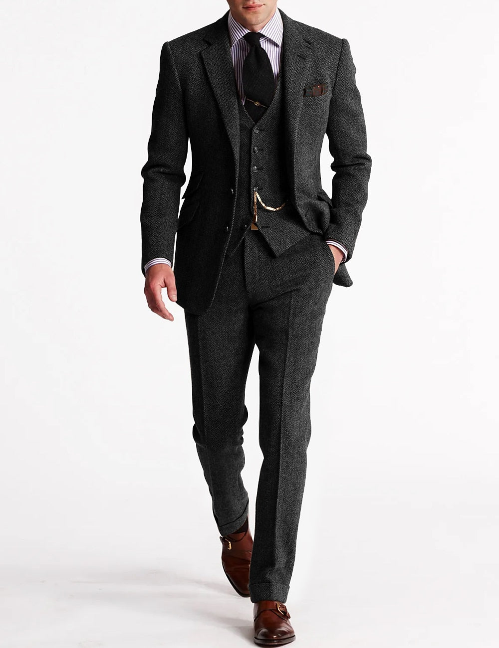 Tweed Tuxedo dla Mężczyzn – Klasyczny i Elegancki